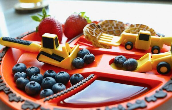 Cabilock Assiette pour enfant divisée en acier inoxydable - Forme de  voiture - Plateau de menu pour enfants - Assiette d'apprentissage -  Assiette à