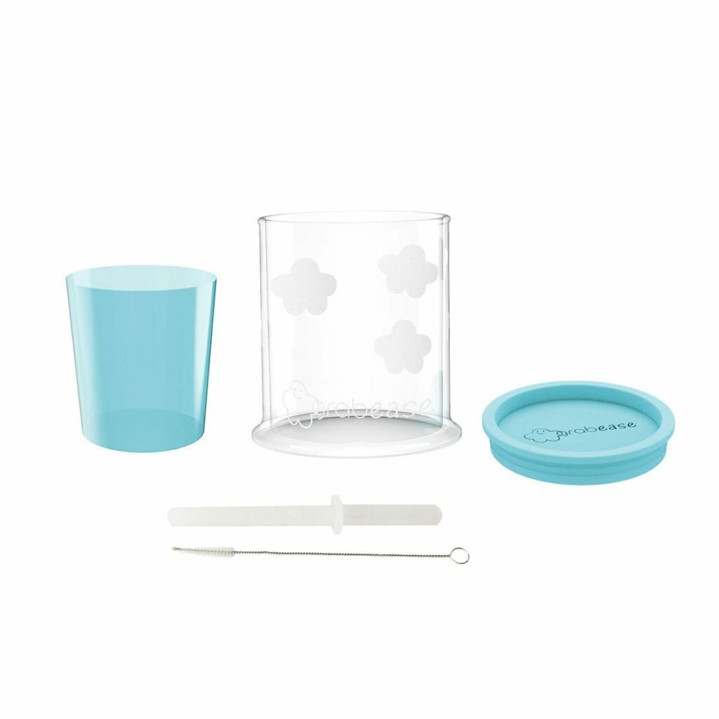 tasse verre bébé paille