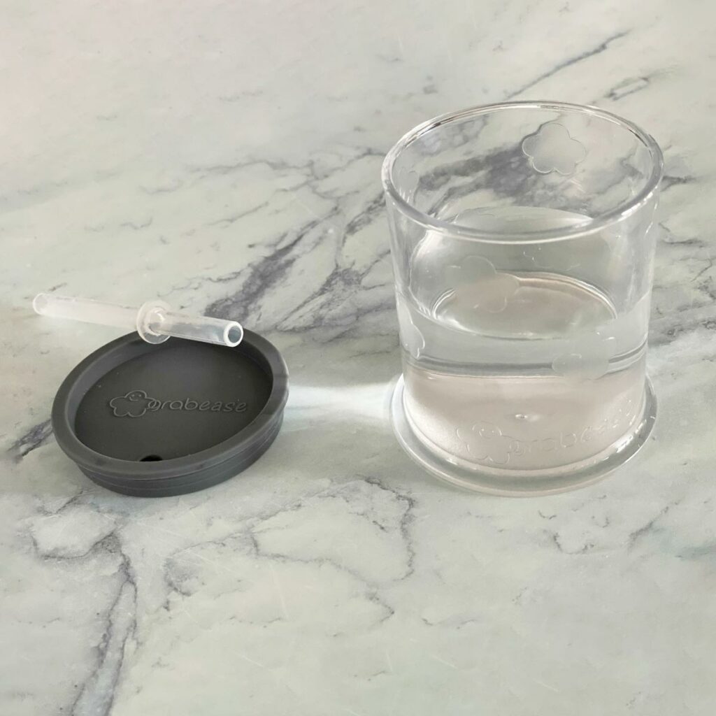 tasse verre bébé paille